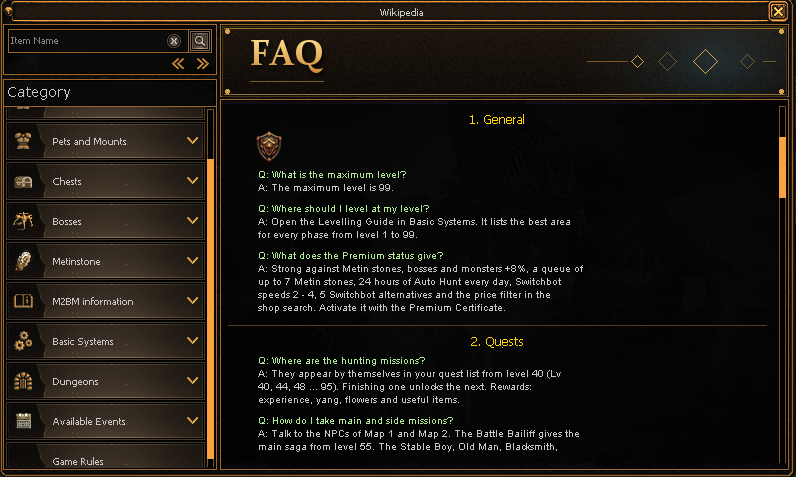 In-game Wiki