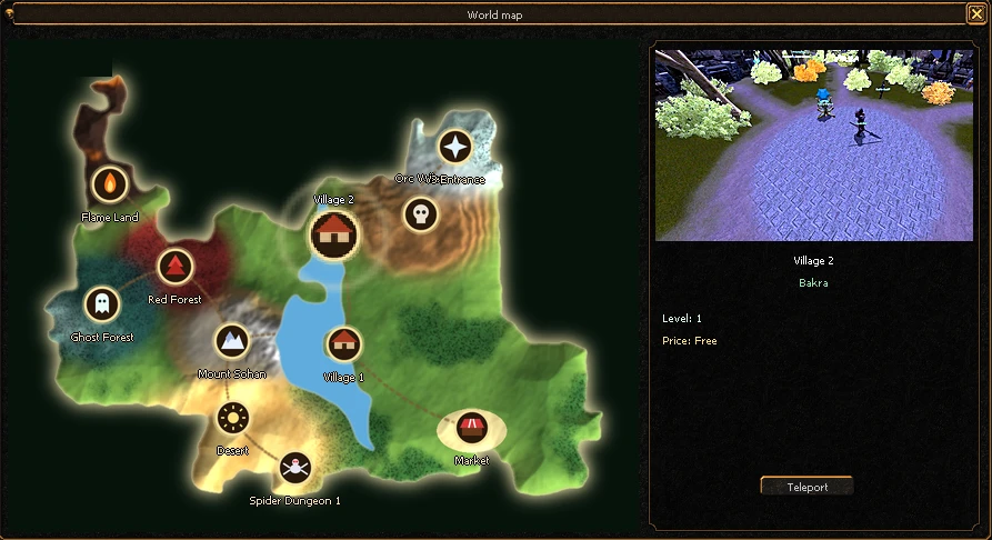 World Map & Teleport